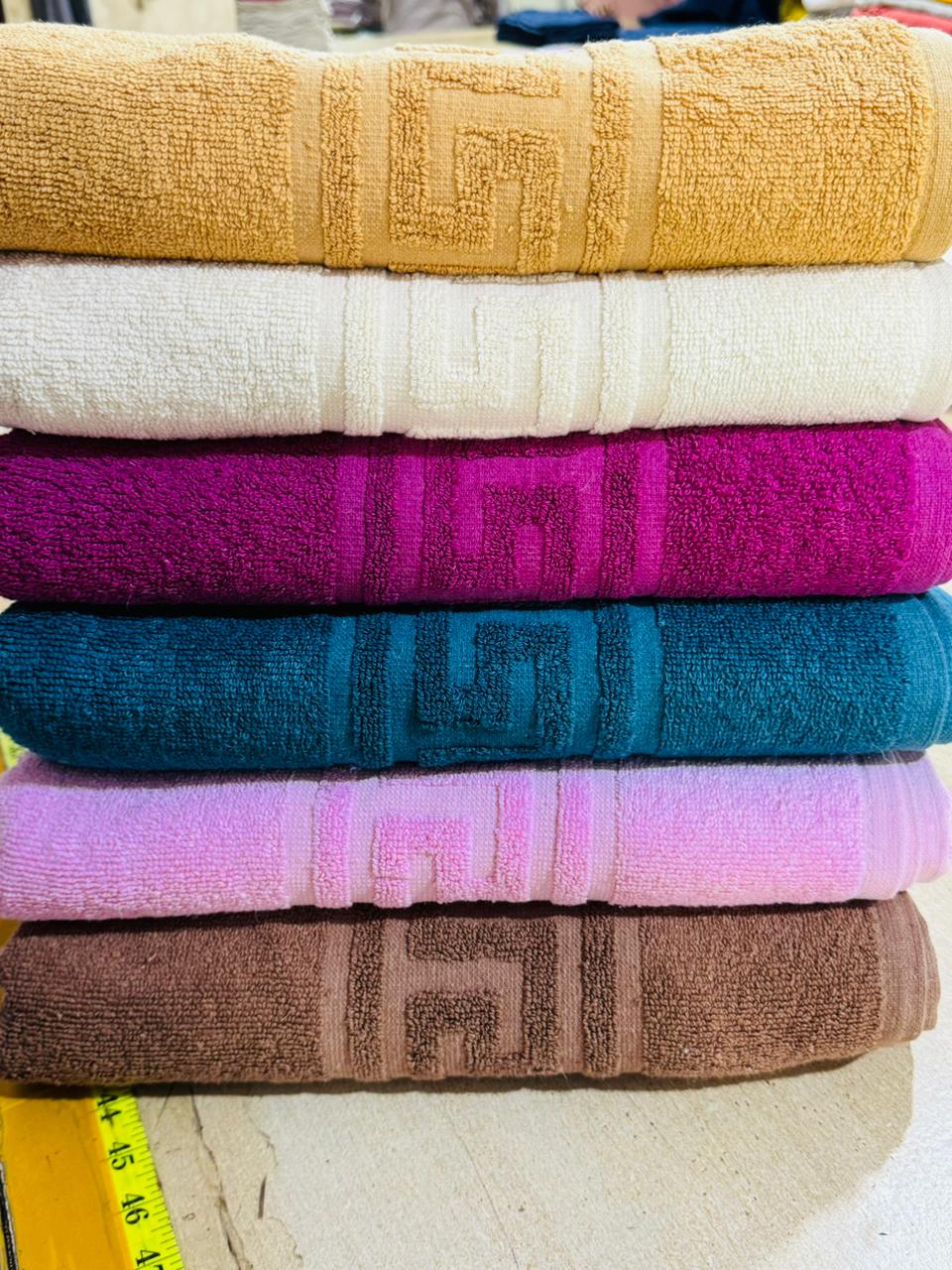 Pack of six Towels (Random Colours)– 100% Cotton, Soft & Lightweight, Highly Absorbent