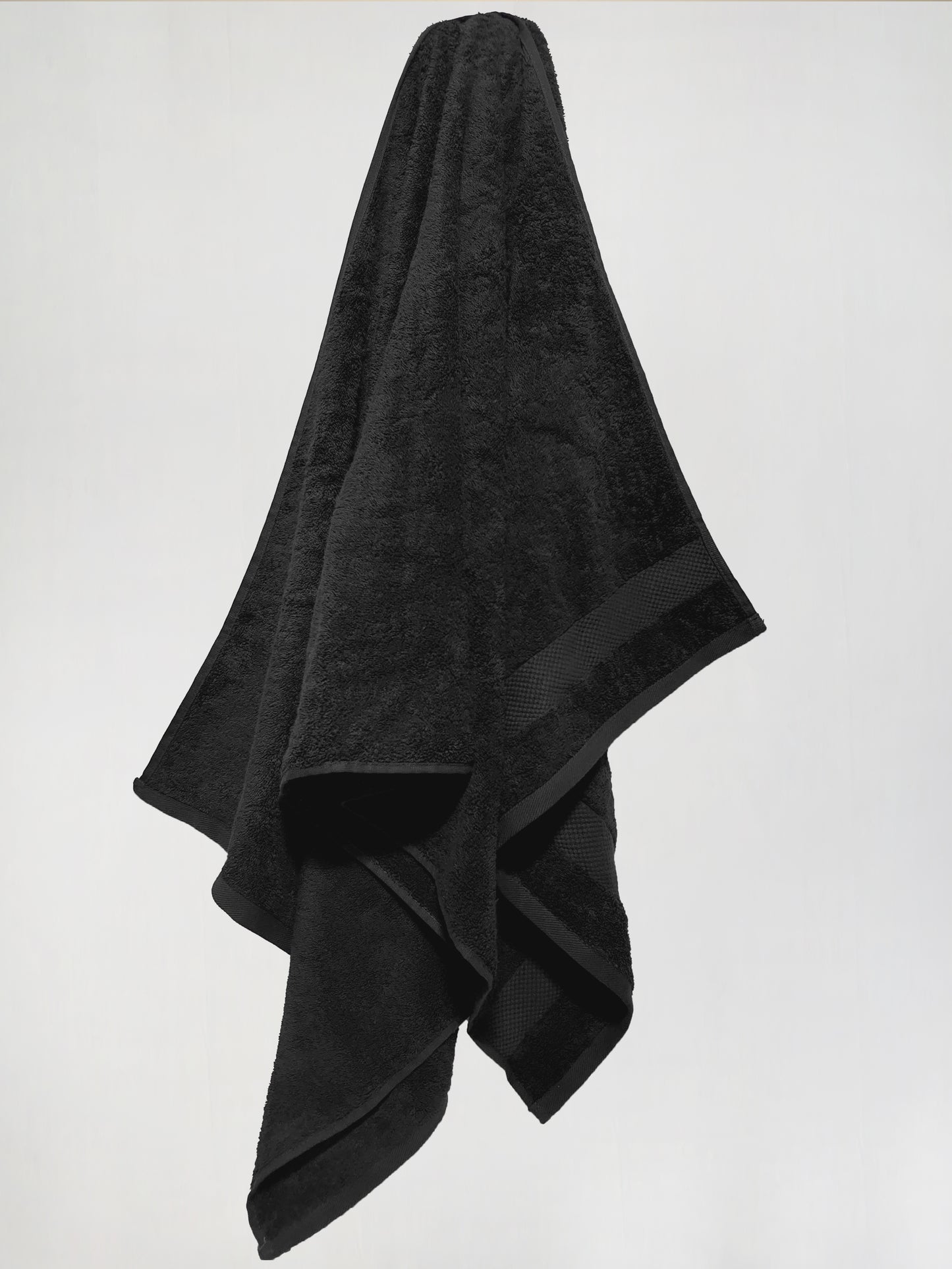 Premium Black Bath Towel – 100% Cotton, Soft & Lightweight, Highly Absorbent