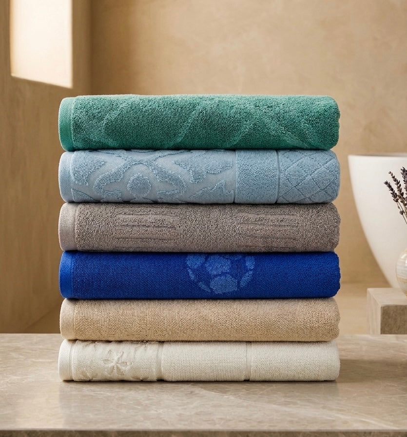 6 pcs XL Bath Towels (27x54 inches)100% cotton Made for USA leftover