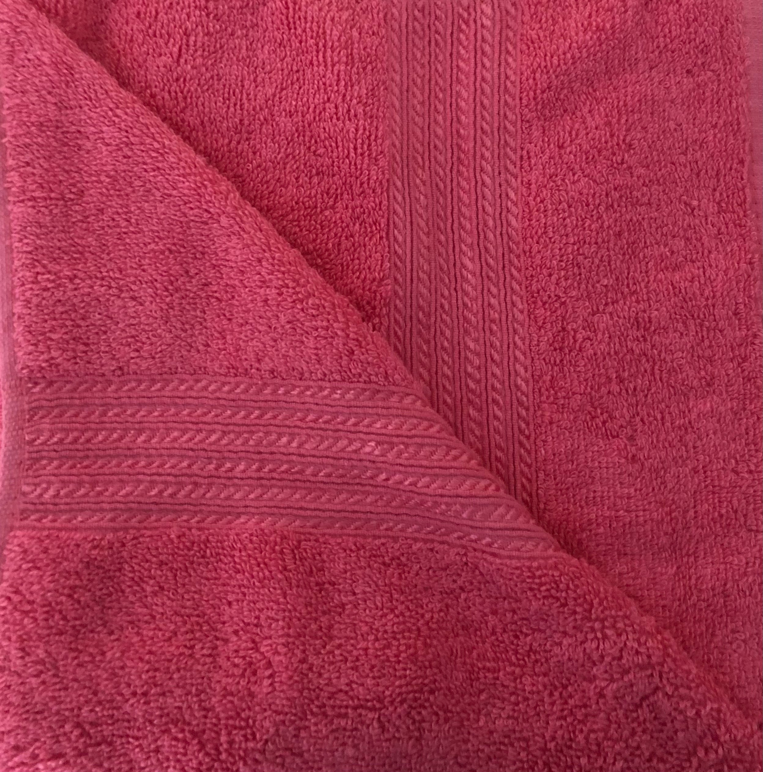 Pink Premium Bath Towel – 100% Cotton, Soft & Lightweight, Highly Absorbent