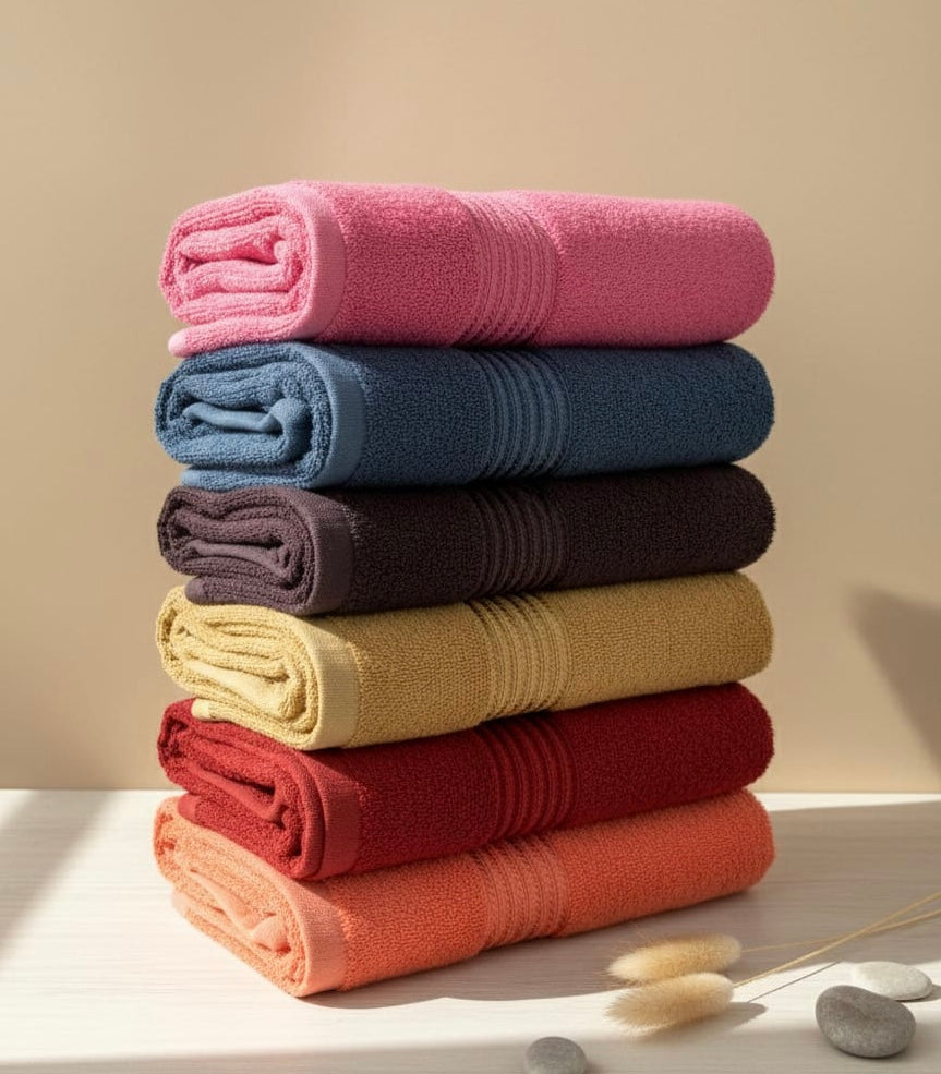 Pack of 3 towel (Random) Premium Bath Towel – 100% Cotton, Soft & Lightweight, Highly Absorbent