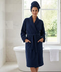 Navy Blue premium Quality Bath Robe unisex free size