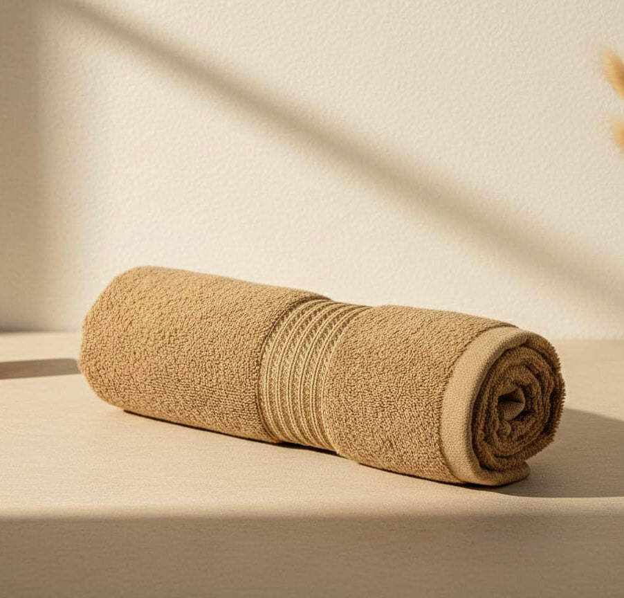 Mustard Premium Bath Towel – 100% Cotton, Soft & Lightweight, Highly Absorbent