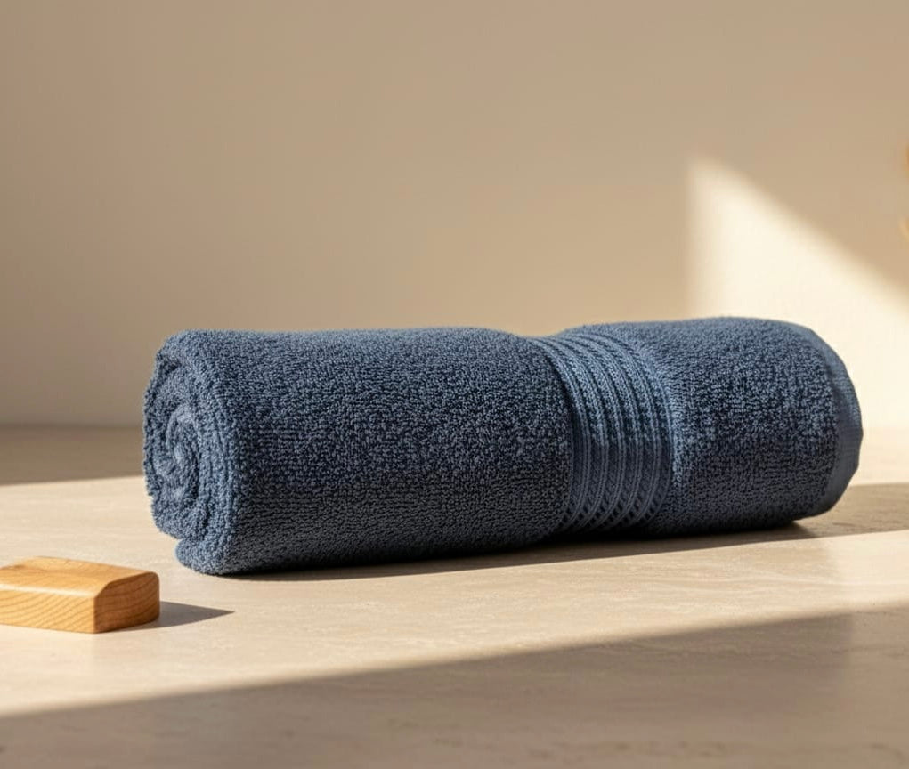 Light Grey Premium Bath Towel – 100% Cotton, Soft & Lightweight, Highly Absorbent