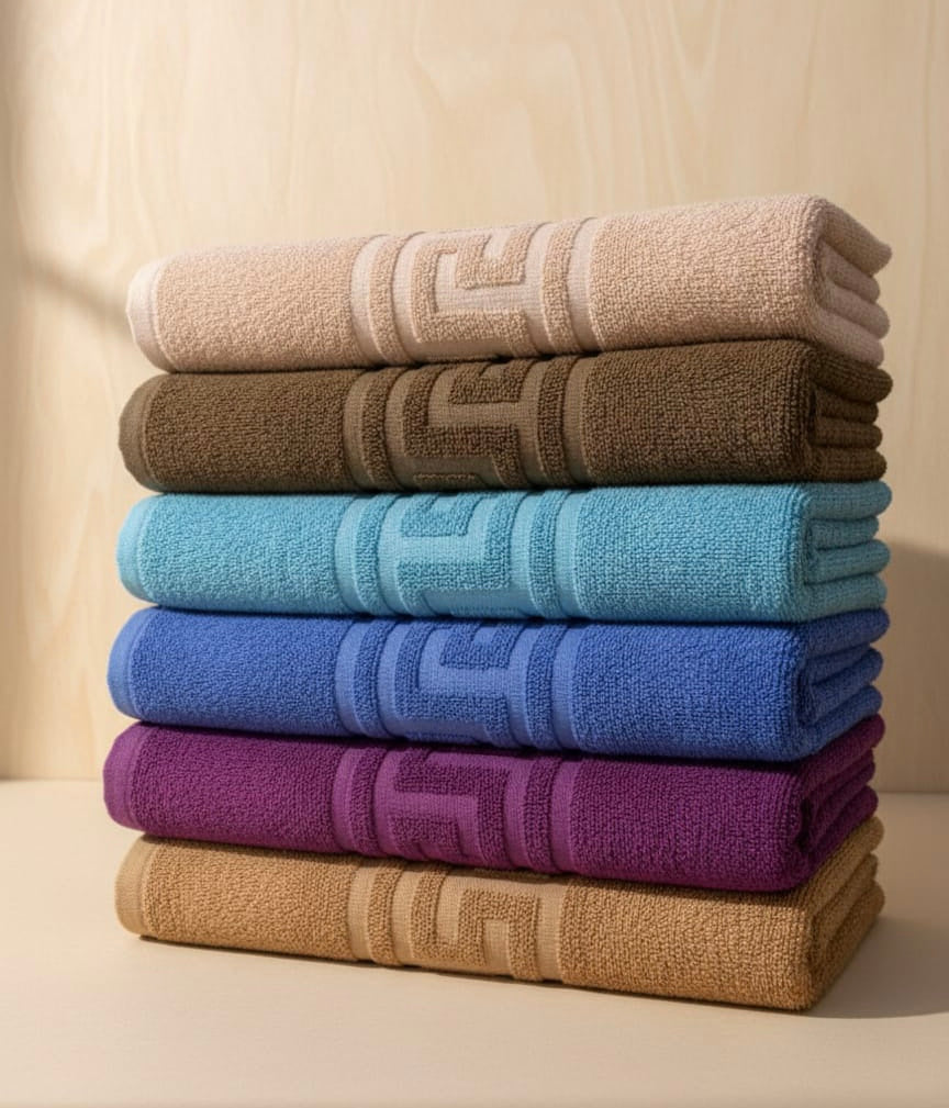 Pack of 3 towels( Random) Premium Bath Towel – 100% Cotton, Soft & Lightweight, Highly Absorbent