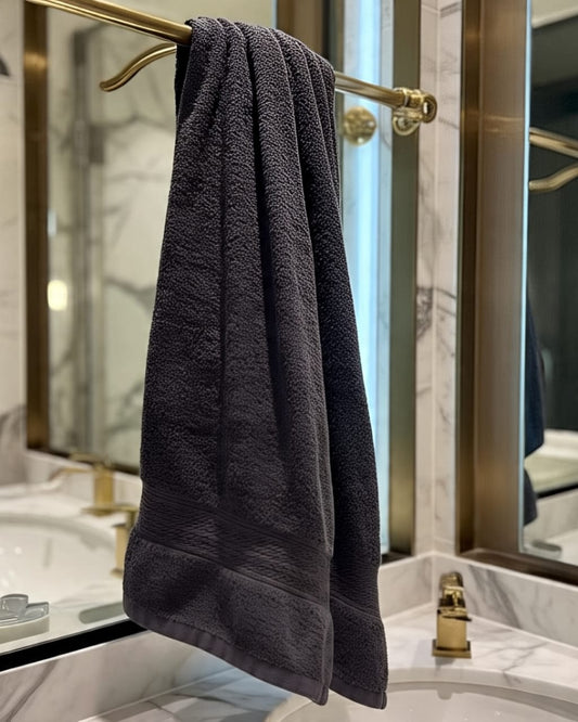 Premium Black Bath Towel – 100% Cotton, Soft & Lightweight, Highly Absorbent
