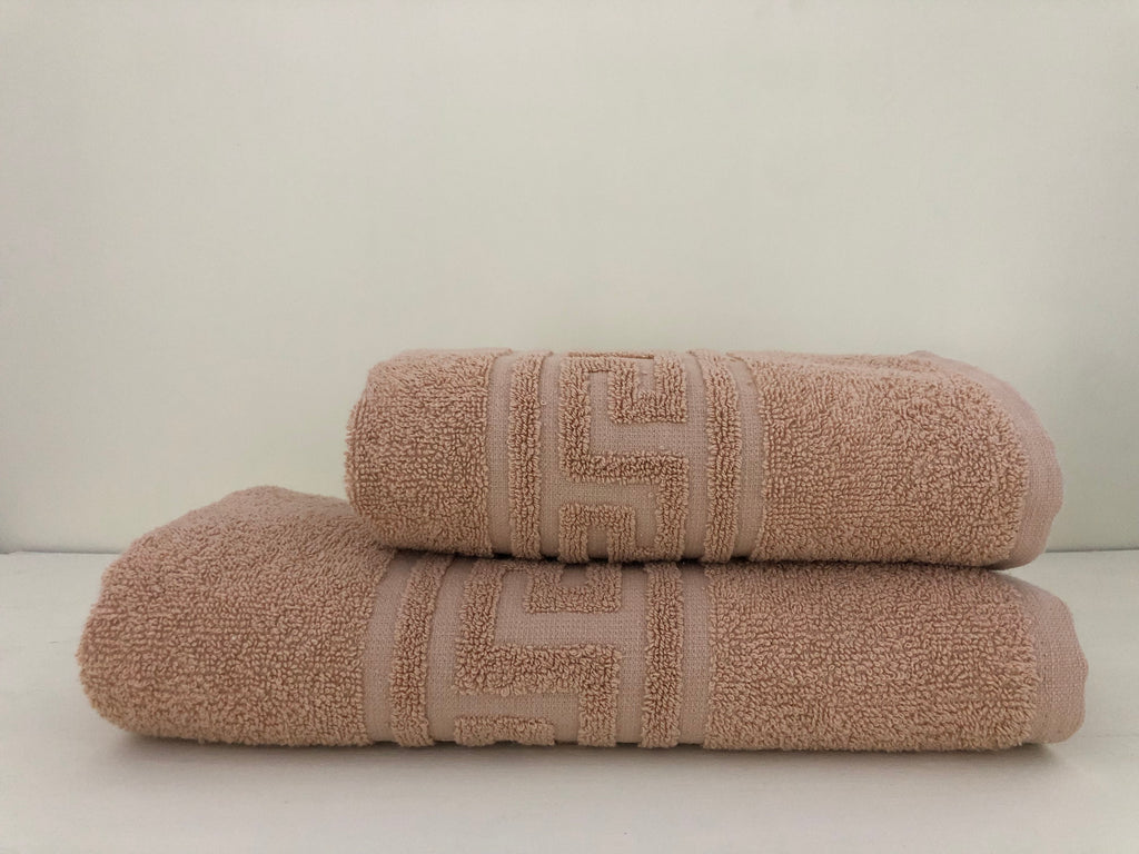 Beige Towel set ( Bath towel & Hand towel ) premium Bath Towel – 100% Cotton, Soft & Lightweight, Highly Absorbent