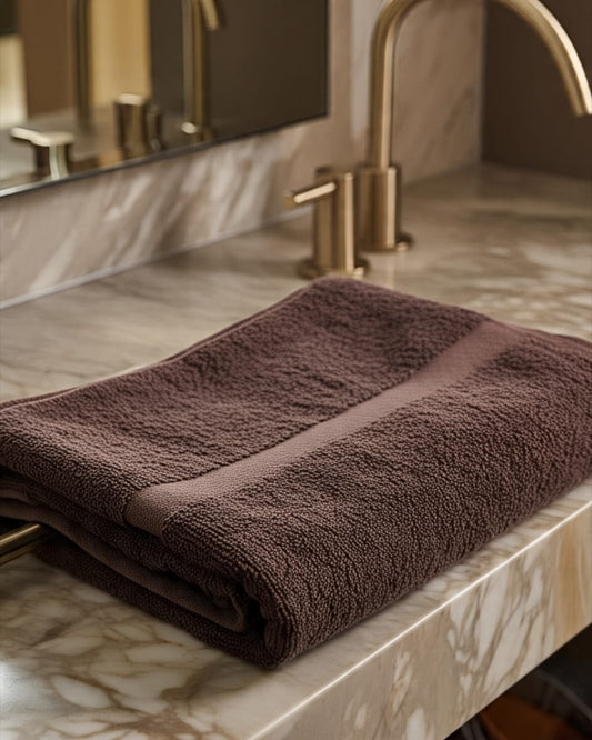 Premium Dark Brown Bath Towel – 100% Cotton, Soft & Lightweight, Highly Absorbent