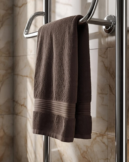 Premium Dark Brown Bath Towel – 100% Cotton, Soft & Lightweight, Highly Absorbent