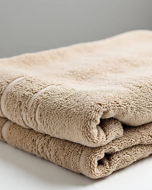 Premium Beige Bath Towel – 100% Cotton, Soft & Lightweight, Highly Absorbent