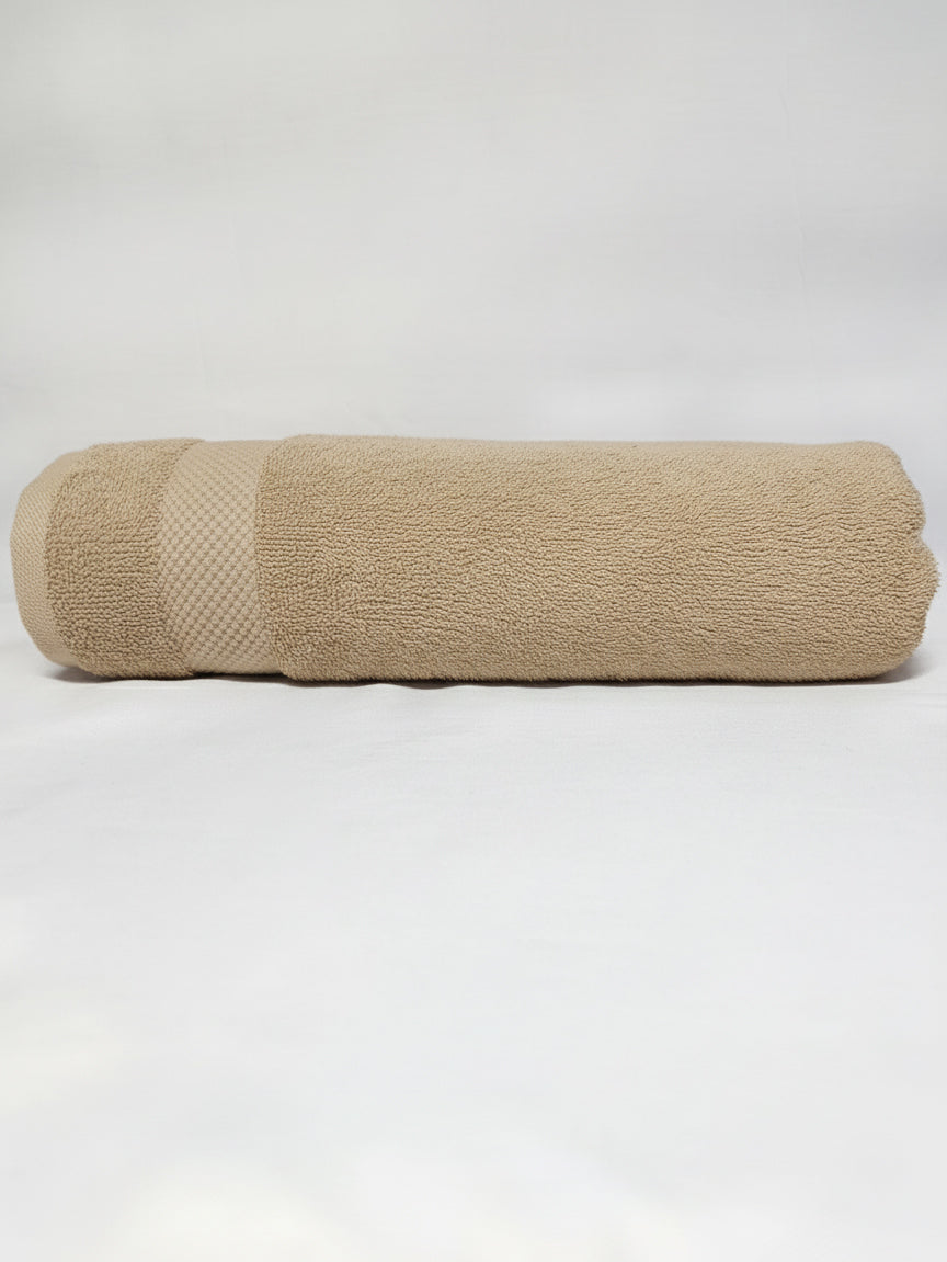 Premium Beige Bath Towel – 100% Cotton, Soft & Lightweight, Highly Absorbent
