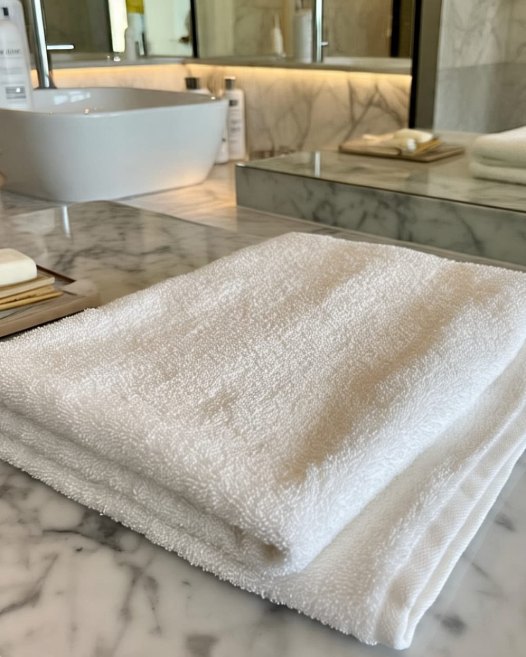 Premium White Bath Towel – 100% Cotton, Soft & Lightweight, Highly Absorbent