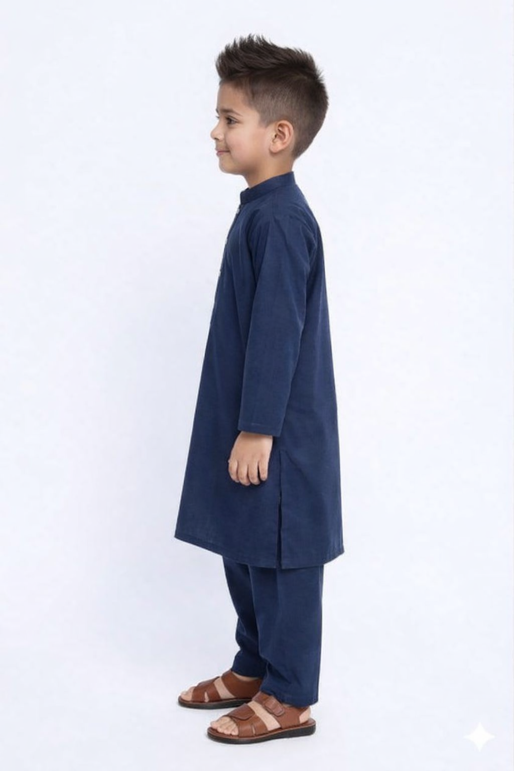 Boys Blended Shalwar Kameez Navy Blue