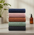 5 XXL Bath Sheet Towels (40×60 inches) LACosta leftover
Colors: Navy blue ,Tea pink ,mint green ,wooden Brown , charcoal grey 
Material: 100% Cotton Export