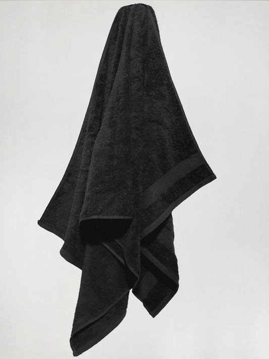 Premium Black Bath Towel – 100% Cotton, Soft & Lightweight, Highly Absorbent